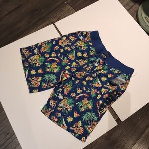 Polo by Ralph Lauren Blue Tropical Print Athletic Shorts
